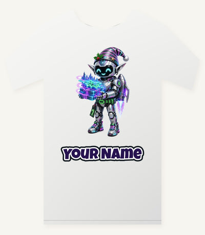 Robot Elf Delivery Run Personalised Christmas T-Shirt and Hoodie