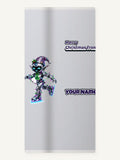 Robot Elf Skating Personalised Beach Towel