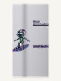 Robot Elf Surfing Personalised Beach Towel