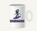 Robot Elf Surfing Personalised Christmas Mug