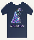 Robot Elf Trimming the Tree Personalised Kids and Baby Christmas Tee