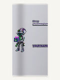 Robot Elf With Gift Personalised Beach Towel