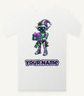 Robot Elf With Gift Personalised Christmas T-Shirt and Hoodie