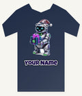 Robot Polar Bear Personalised Kids and Baby Christmas Tee
