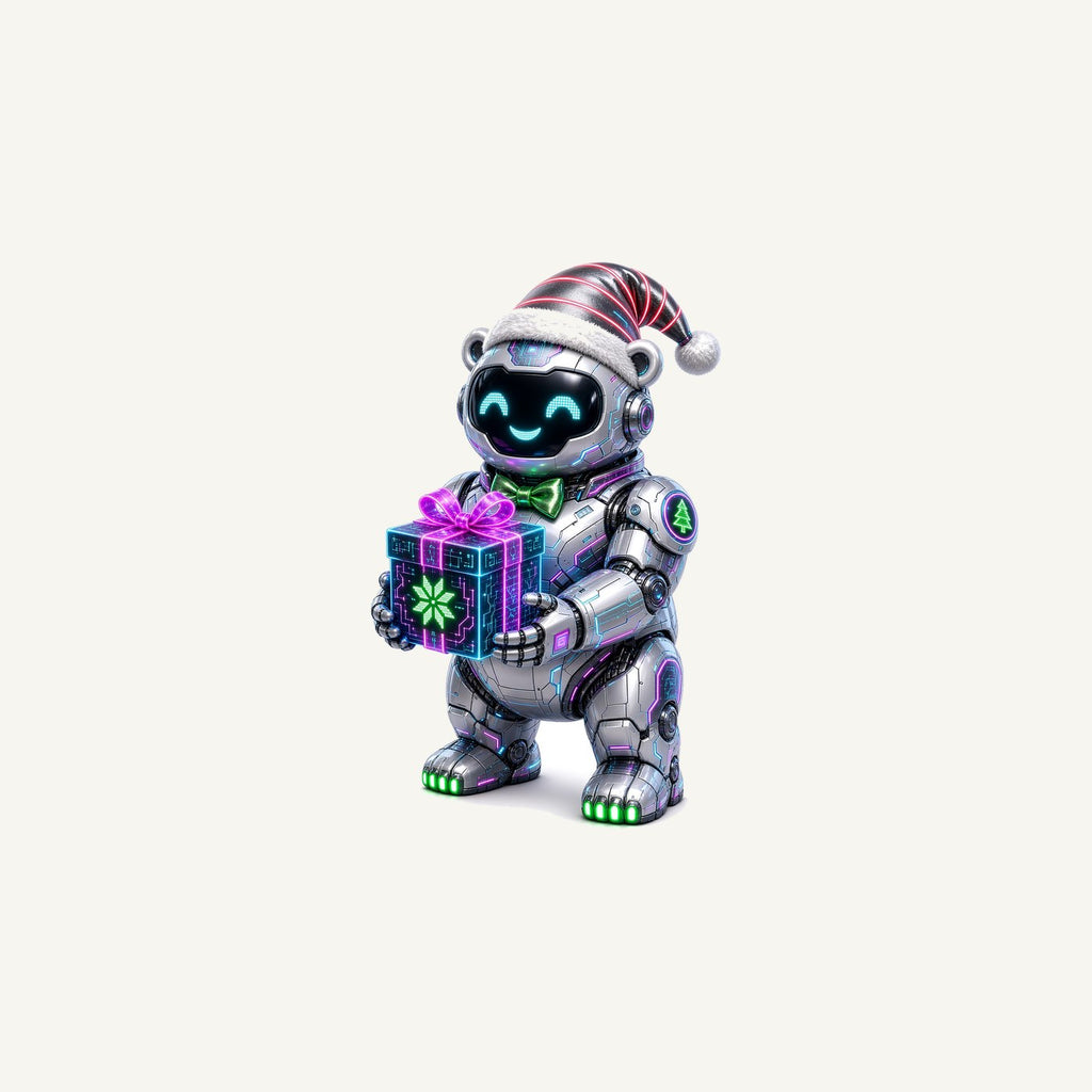Robot Polar Bear Personalised Christmas Mug