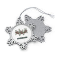 Rope and Berry Garland Personalised Pewter Christmas Ornament