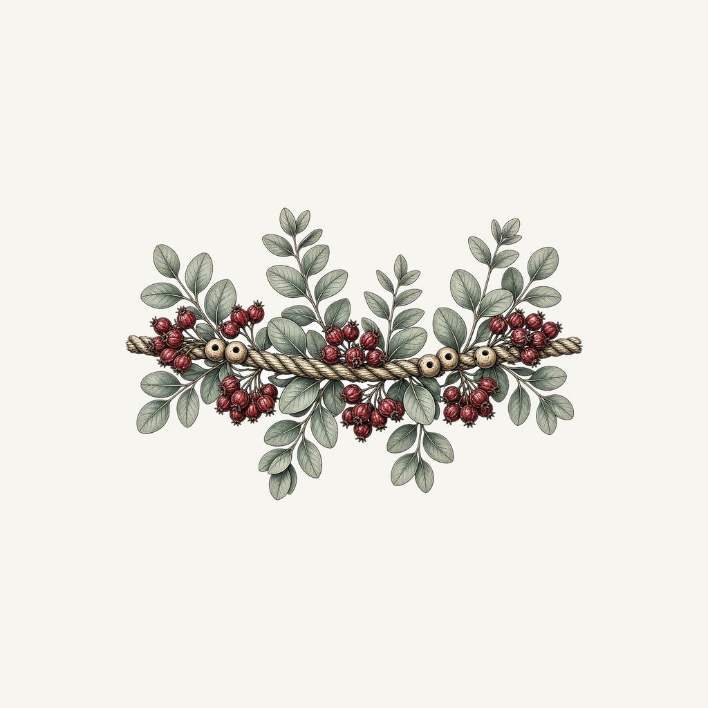 Rope and Berry Garland Personalised Christmas T-Shirt and Hoodie