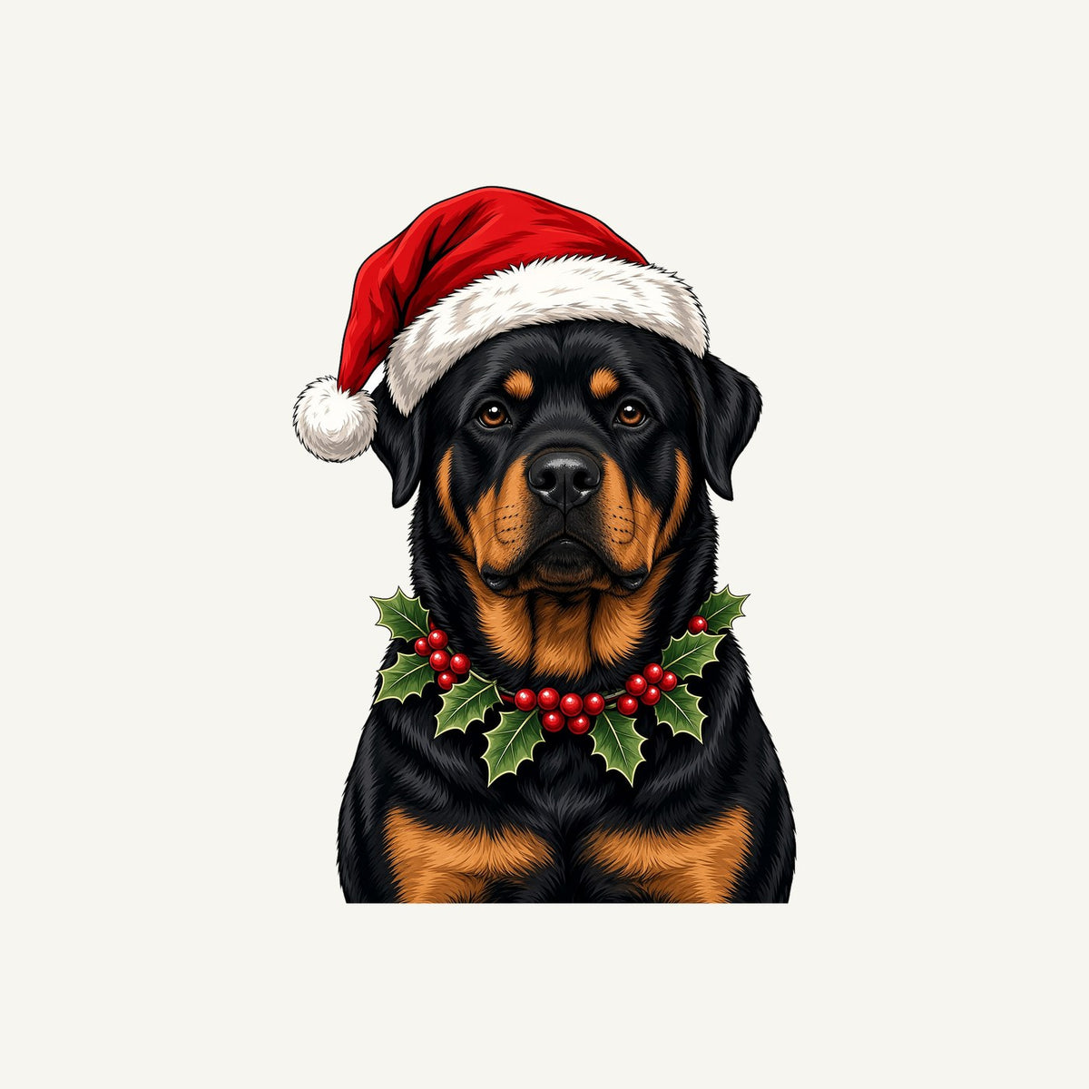 Rottweiler Christmas Personalised Kids Tee and Baby Bodysuit