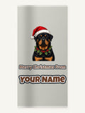 Rottweiler Christmas Personalised Beach Towel