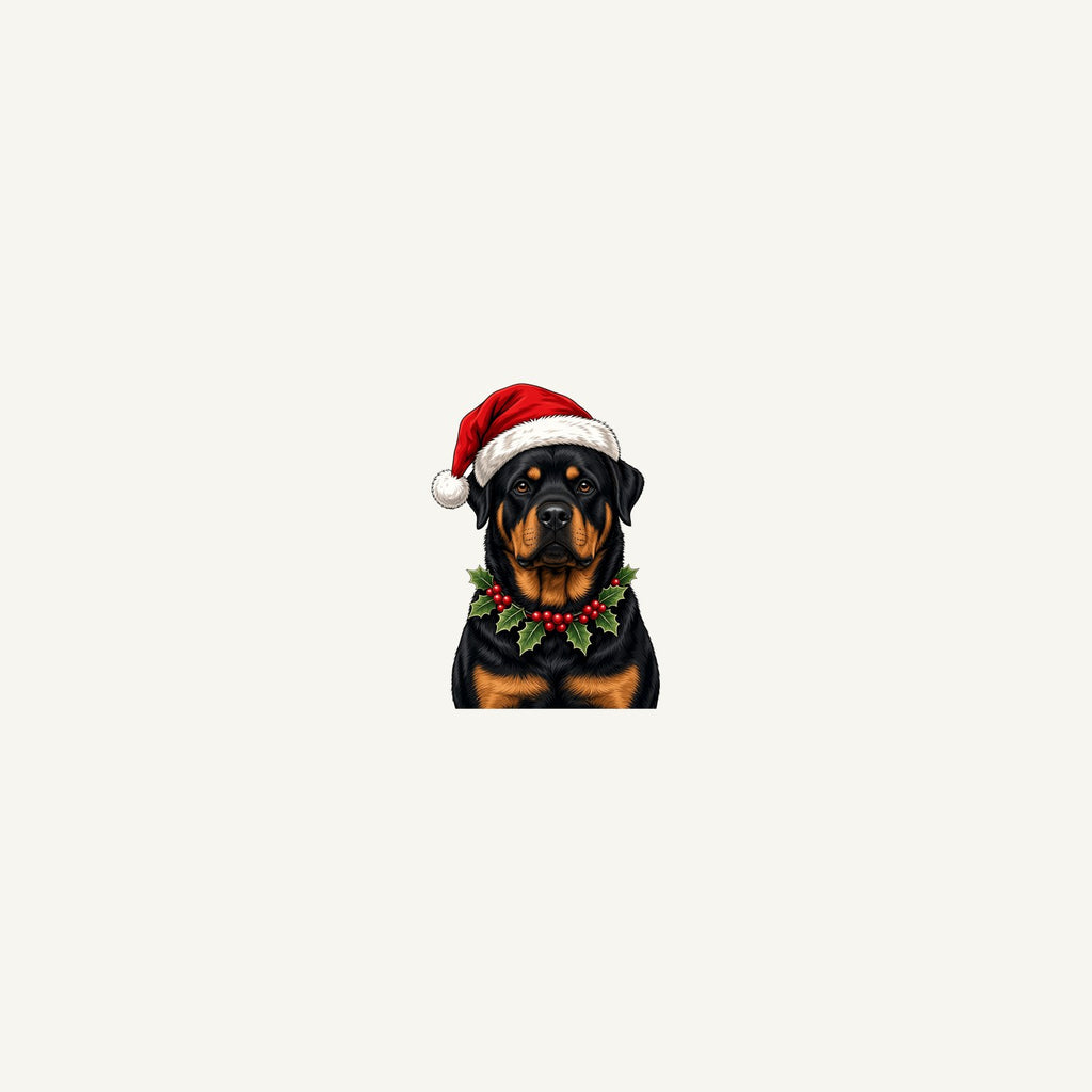 Rottweiler Christmas Personalised Beach Towel