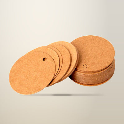 Round Kraft Paper Gift Tags, 5 cm, 200 Pack
