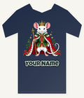Royal Christmas Mouse Personalised Kids Tee and Baby Bodysuit