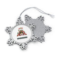 Royal Christmas Mouse Personalised Pewter Christmas Ornament
