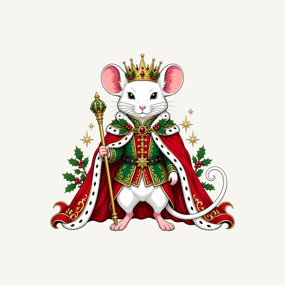 Royal Christmas Mouse Personalised Christmas T-Shirt and Hoodie