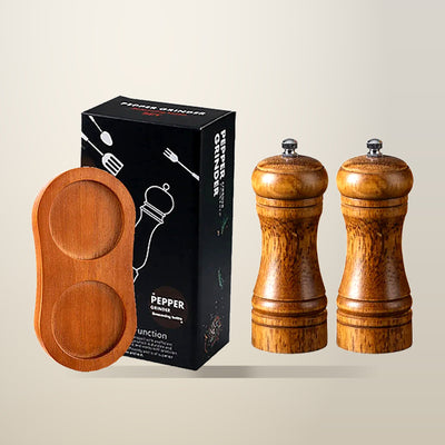 Rubberwood Pepper Grinder with Ceramic Mechanism, 14 cm