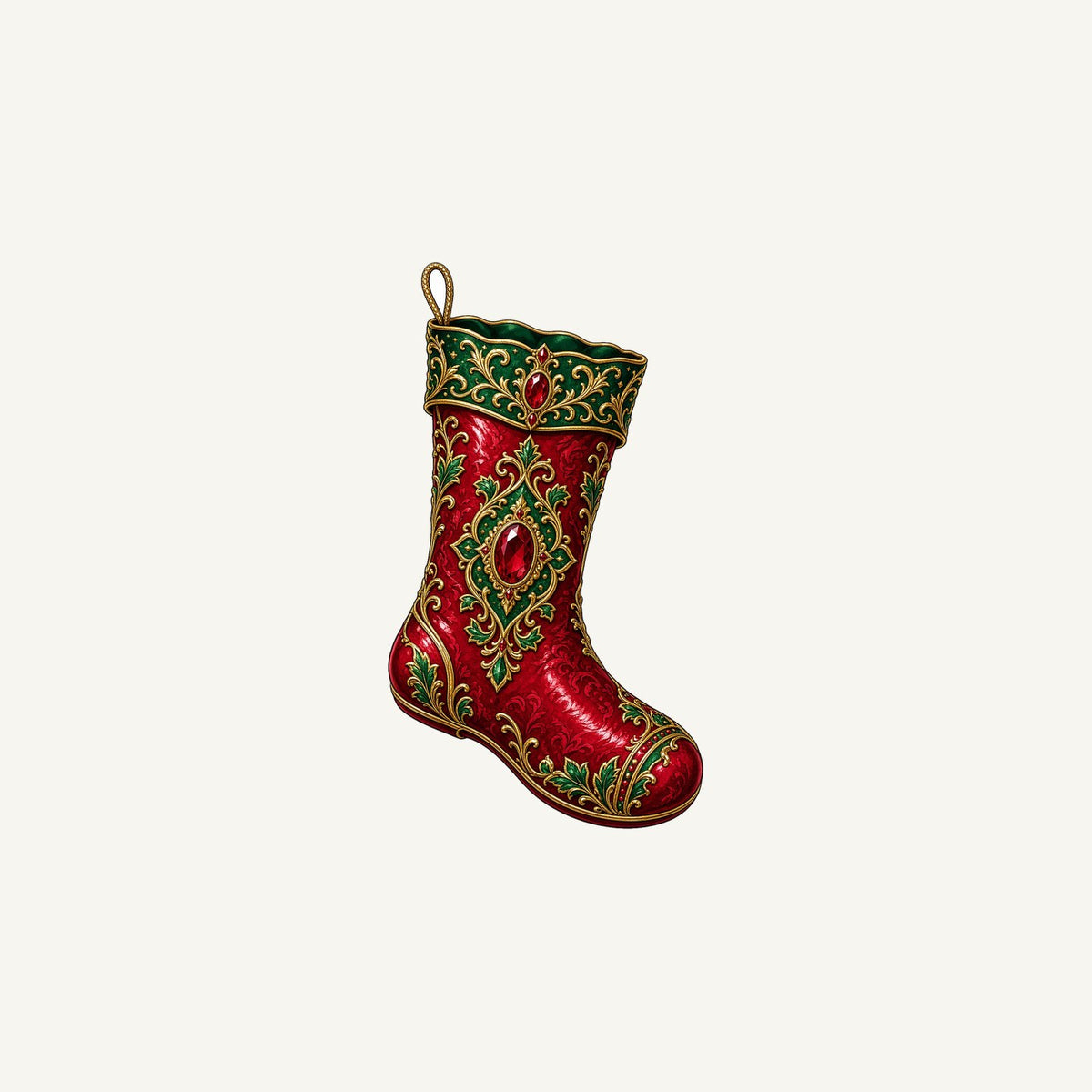 Ruby And Gold Stocking Personalised Christmas Mug