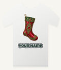 Ruby And Gold Stocking Personalised Christmas T-Shirt and Hoodie