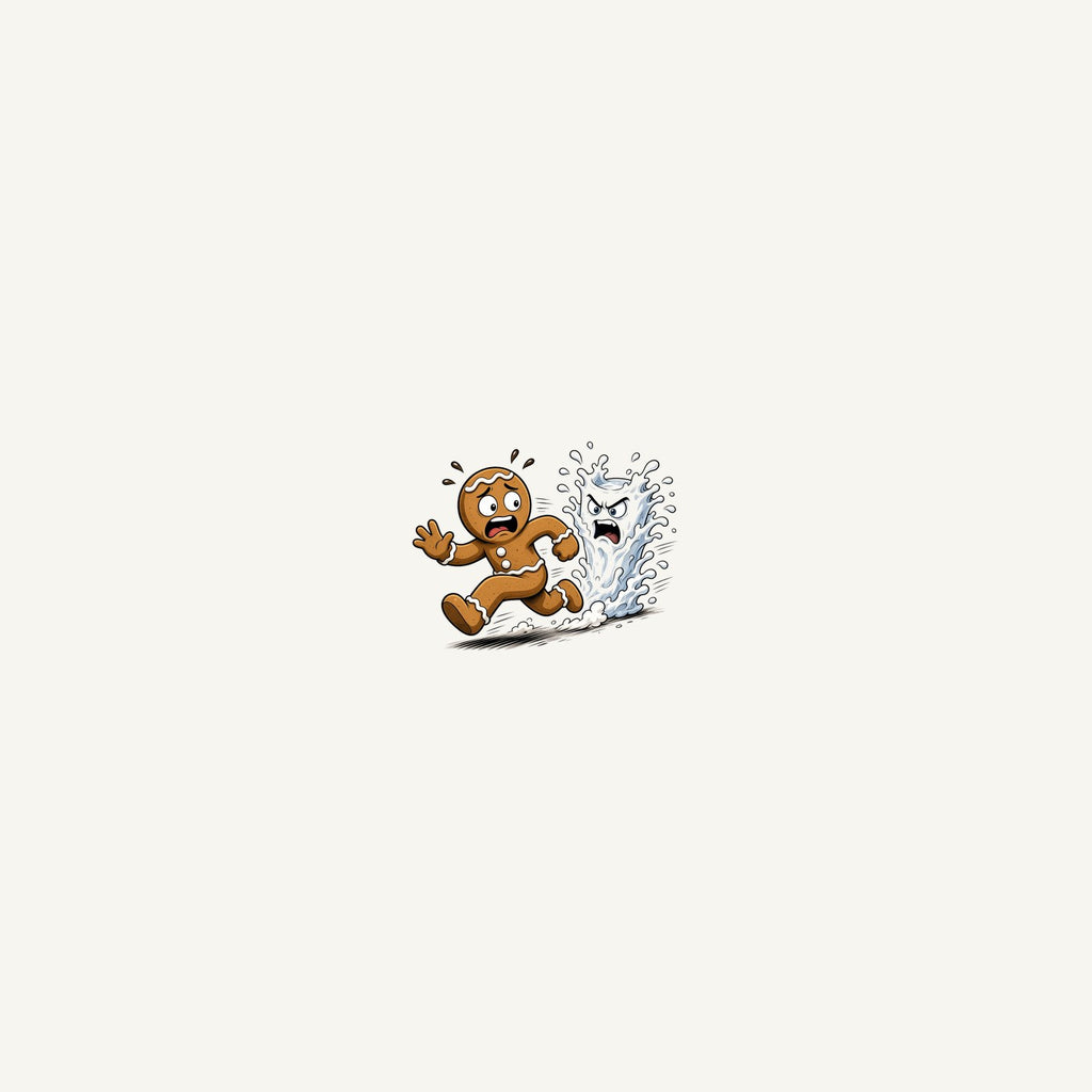 Run, Gingerbread, Run Personalised Beach Towel