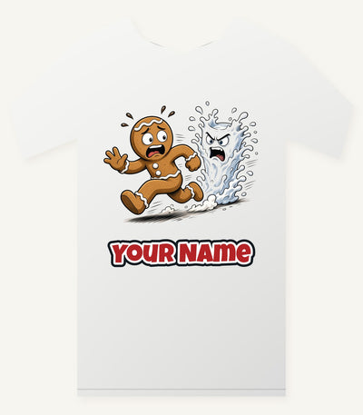 Run, Gingerbread, Run Personalised Christmas T-Shirt and Hoodie