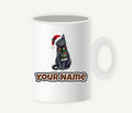 Russian Blue Christmas Personalised Christmas Mug