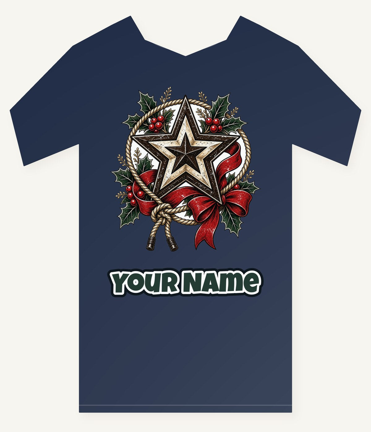 Rustic Barn Star And Rope Personalised Kids Tee and Baby Bodysuit