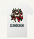Rustic Barn Star And Rope Personalised Christmas T-Shirt and Hoodie