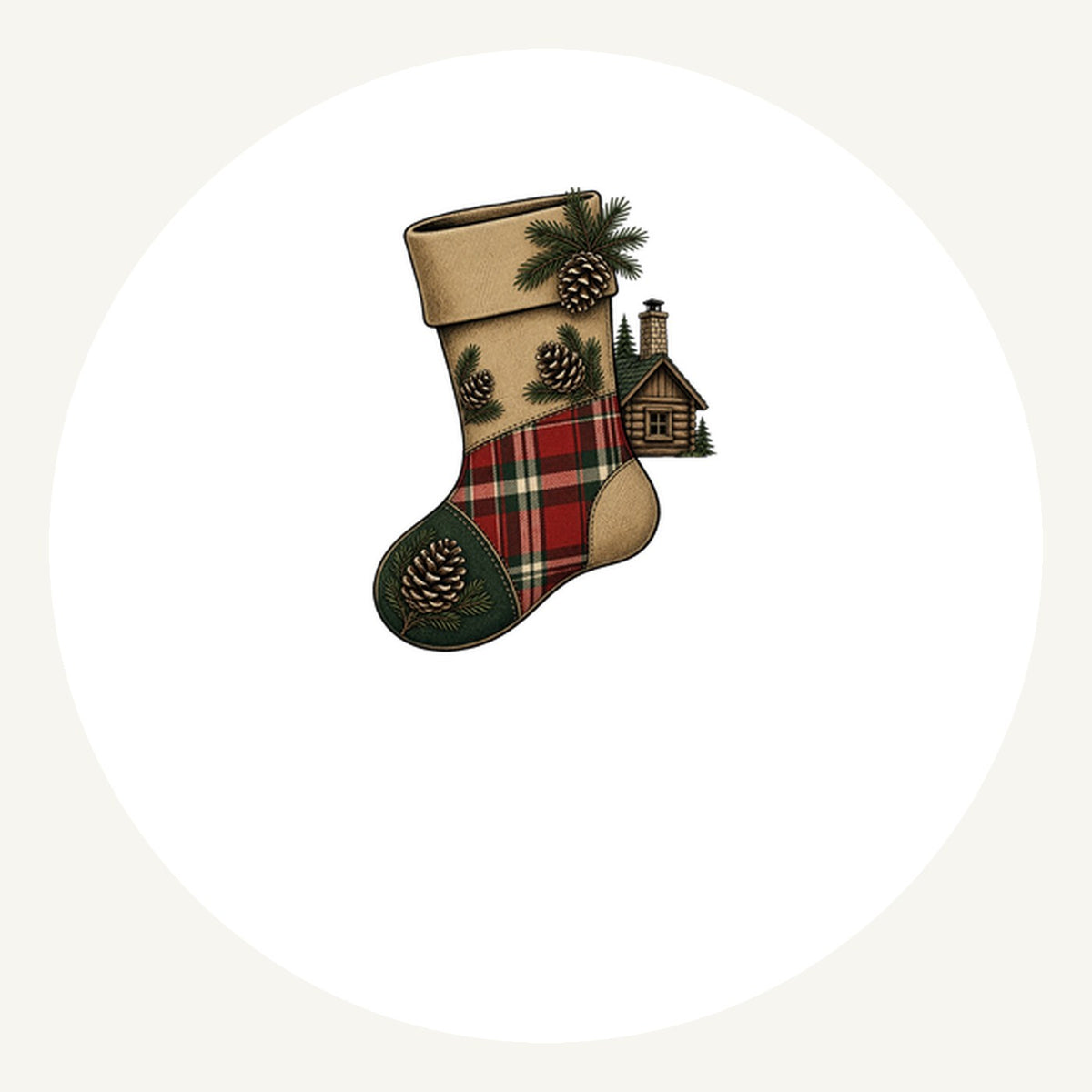 Rustic Hessian Stocking Personalised Pewter Christmas Ornament