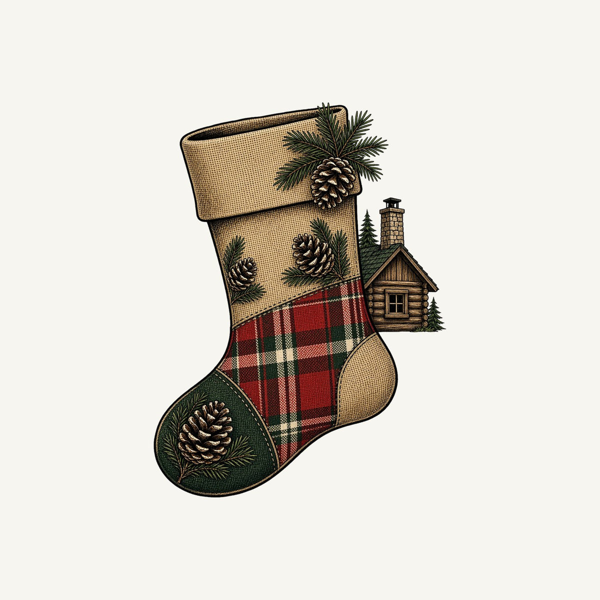 Rustic Hessian Stocking Personalised Santa Sack