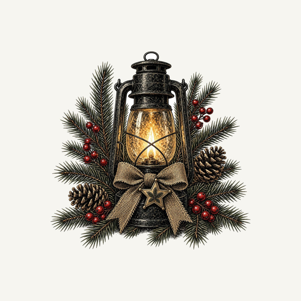 Rustic Lantern With Hessian Bow Personalised Santa Sack