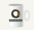 Rustic Pinecone Wreath Personalised Christmas Mug