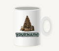 Rustic Timber Christmas Tree Personalised Christmas Mug