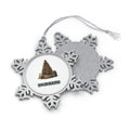 Rustic Timber Christmas Tree Personalised Pewter Christmas Ornament