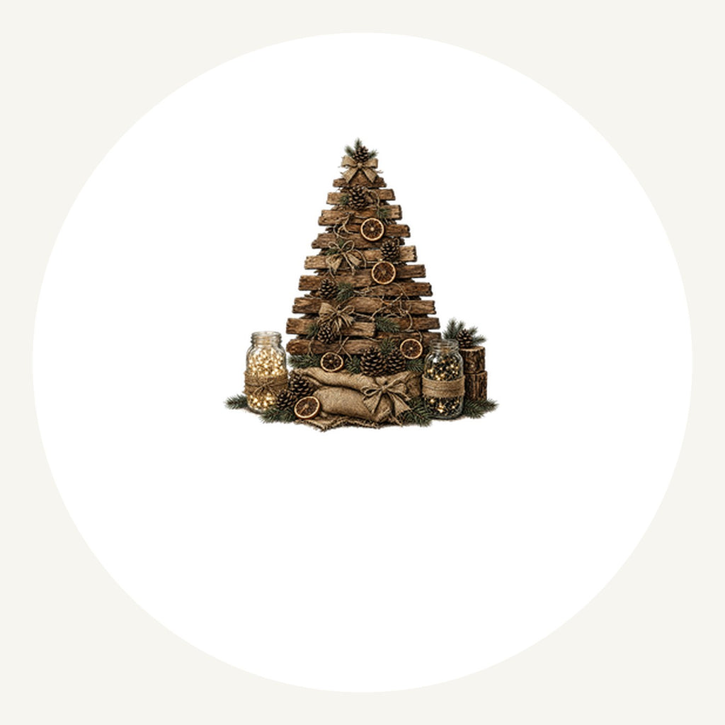 Rustic Timber Christmas Tree Personalised Pewter Christmas Ornament