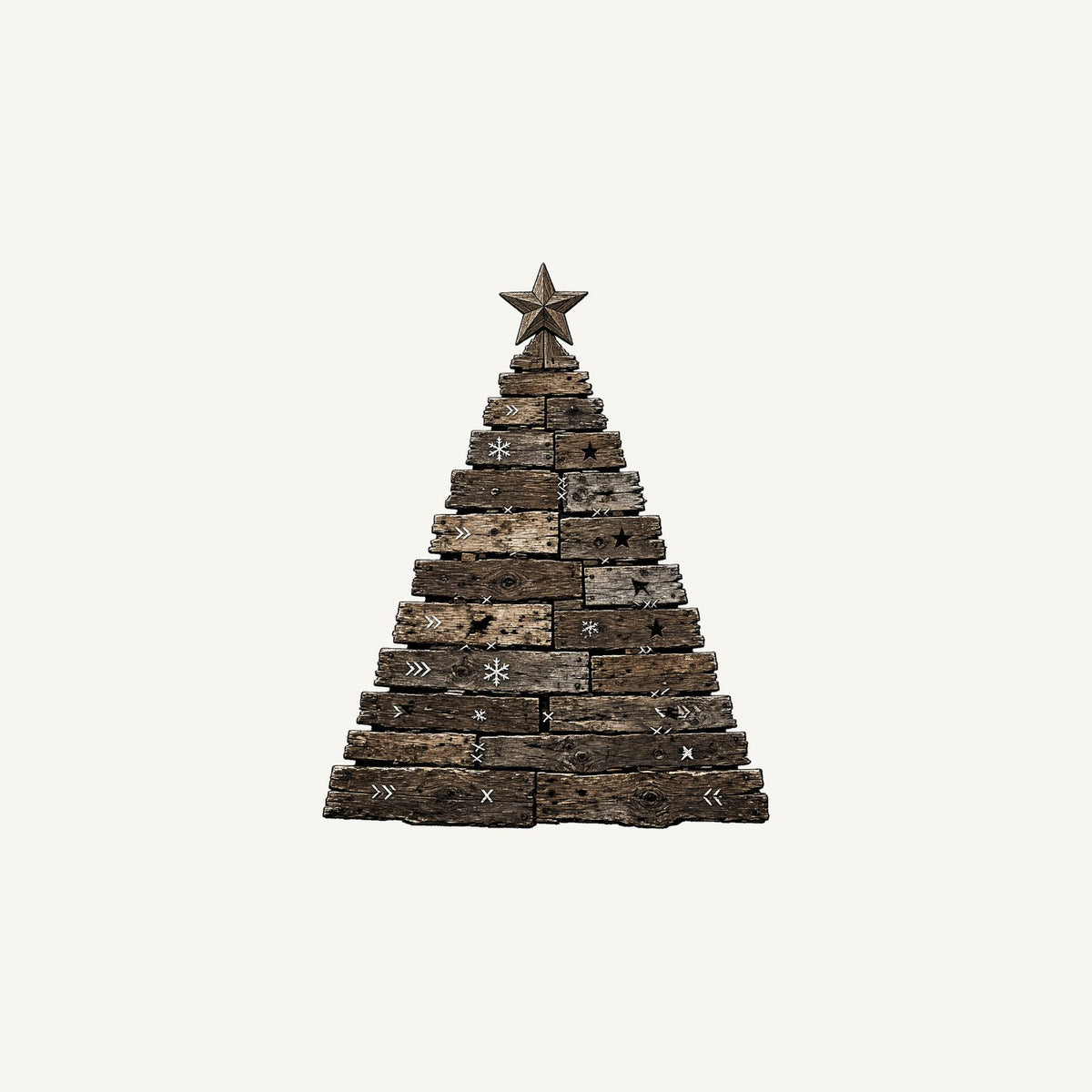 Rustic Timber Christmas Tree Personalised Christmas Mug