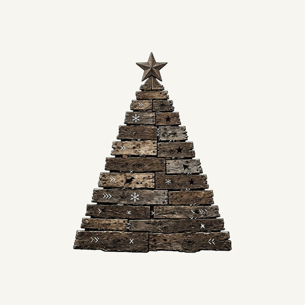 Rustic Timber Christmas Tree Personalised Santa Sack