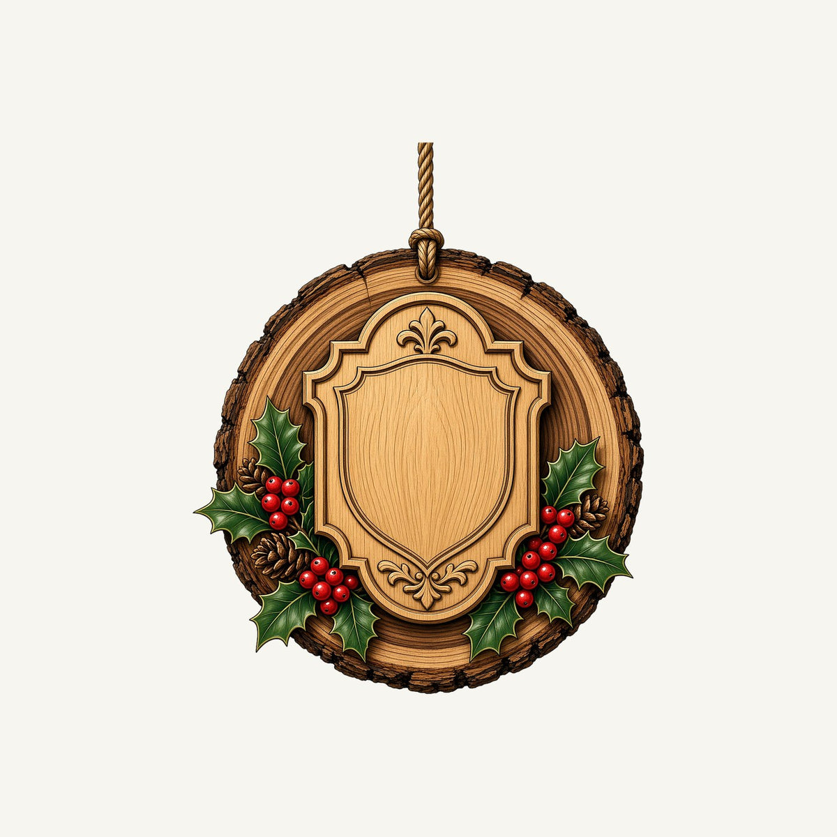 Rustic Timber Name Plaque Personalised Santa Sack