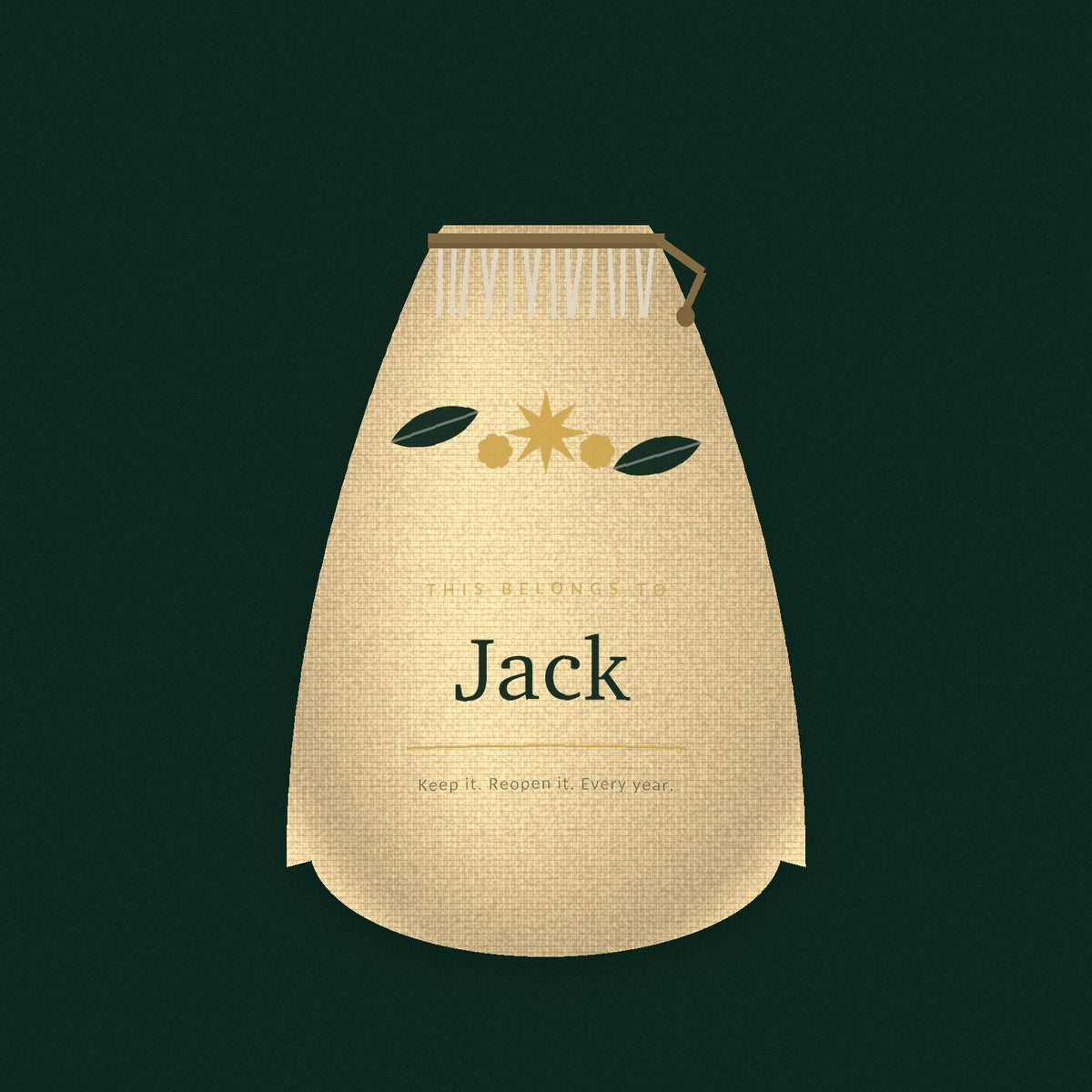 personalised hessian santa sack