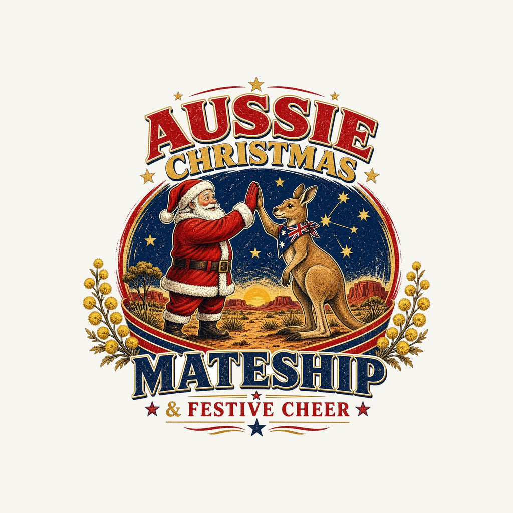 Santa And Kangaroo Mateship Personalised Santa Sack
