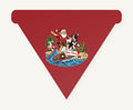 Santa and the Dog on Tour Personalised Christmas Dog Bandana