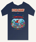 Santa Diving The Reef Personalised Kids and Baby Christmas Tee
