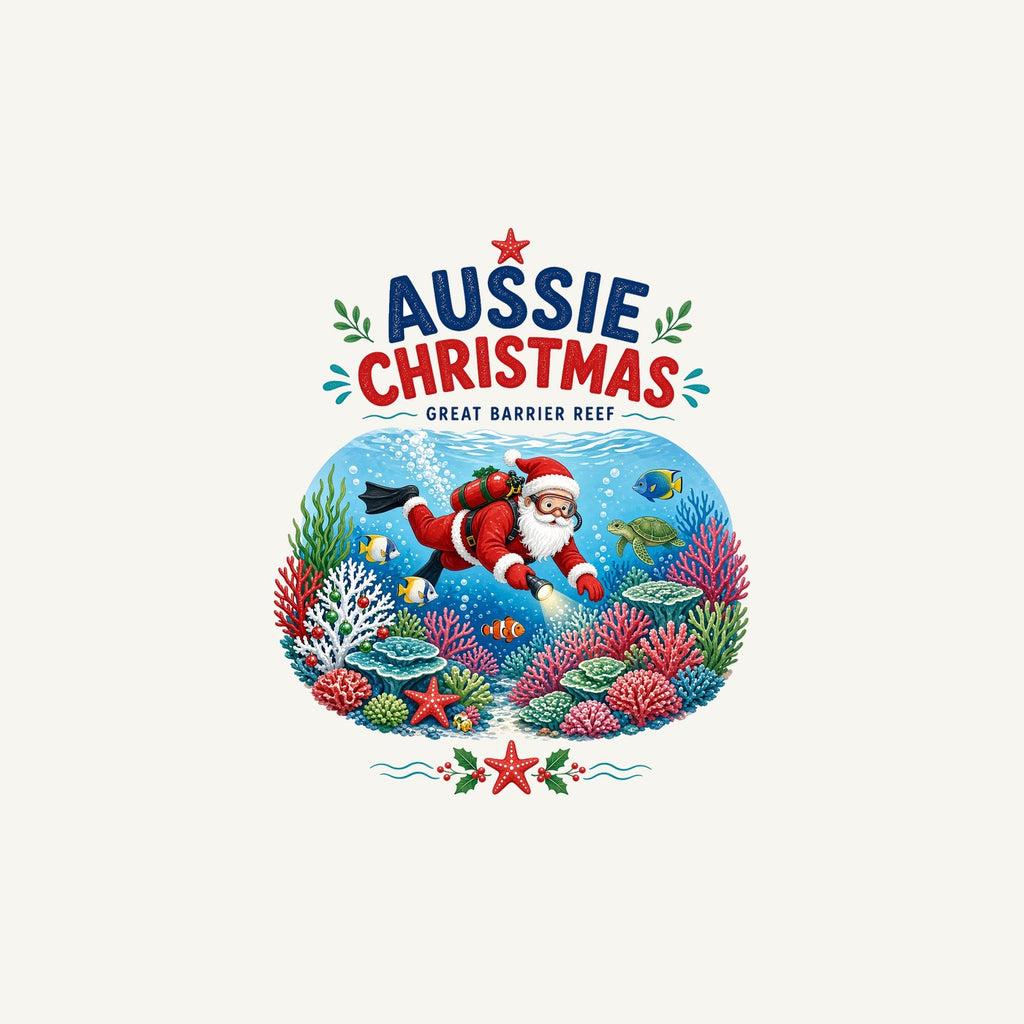 Santa Diving The Reef Personalised Christmas Mug