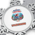 Santa Diving The Reef Personalised Pewter Christmas Ornament