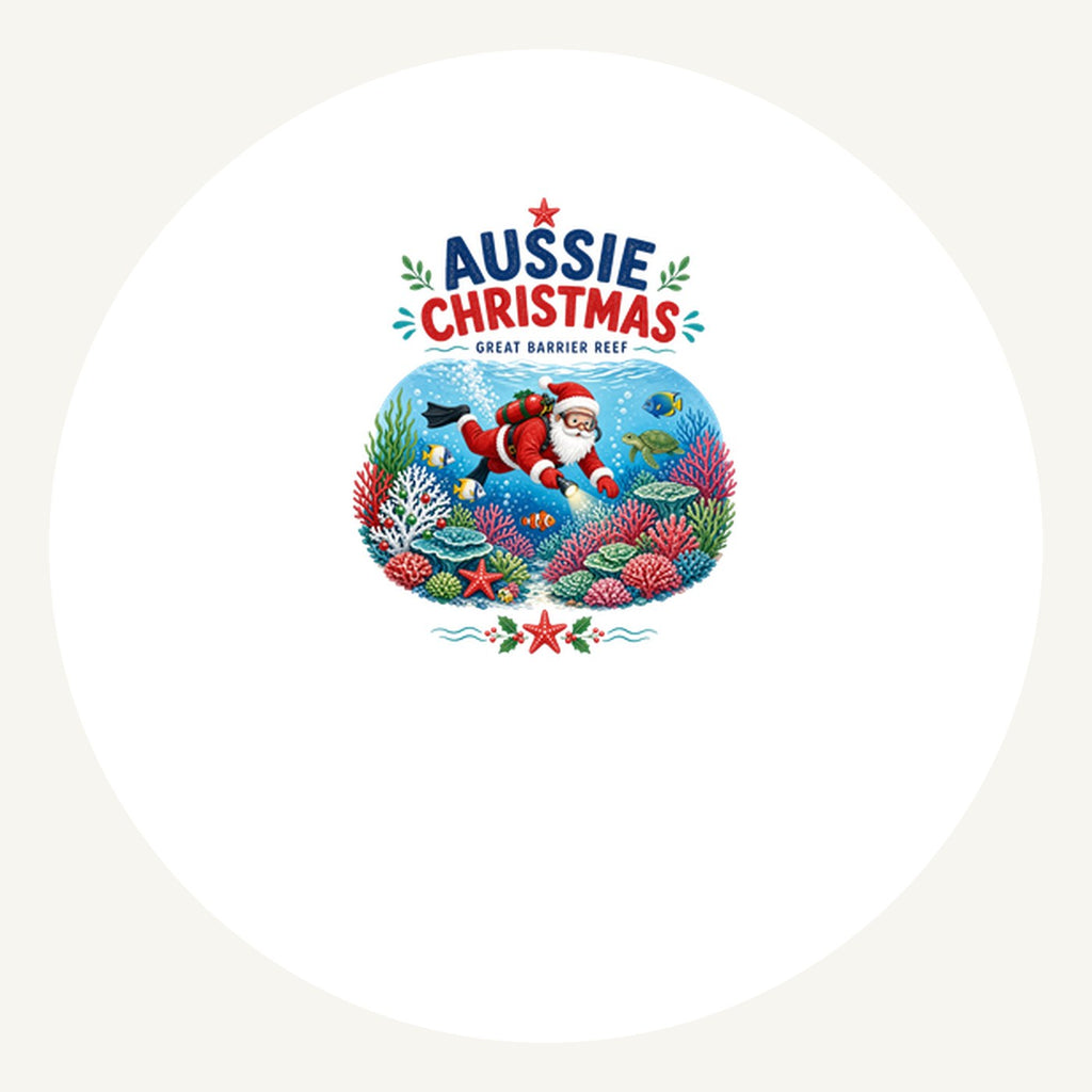 Santa Diving The Reef Personalised Pewter Christmas Ornament