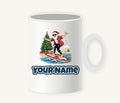 Santa Hang Ten Personalised Christmas Mug