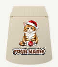 Santa Hat Kitten With Bauble Personalised Santa Sack