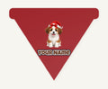Santa Hat Puppy Personalised Christmas Dog Bandana
