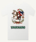 Santa on a White Horse Personalised Christmas T-Shirt and Hoodie
