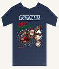 Santa Scores A Try Personalised Kids and Baby Christmas Tee