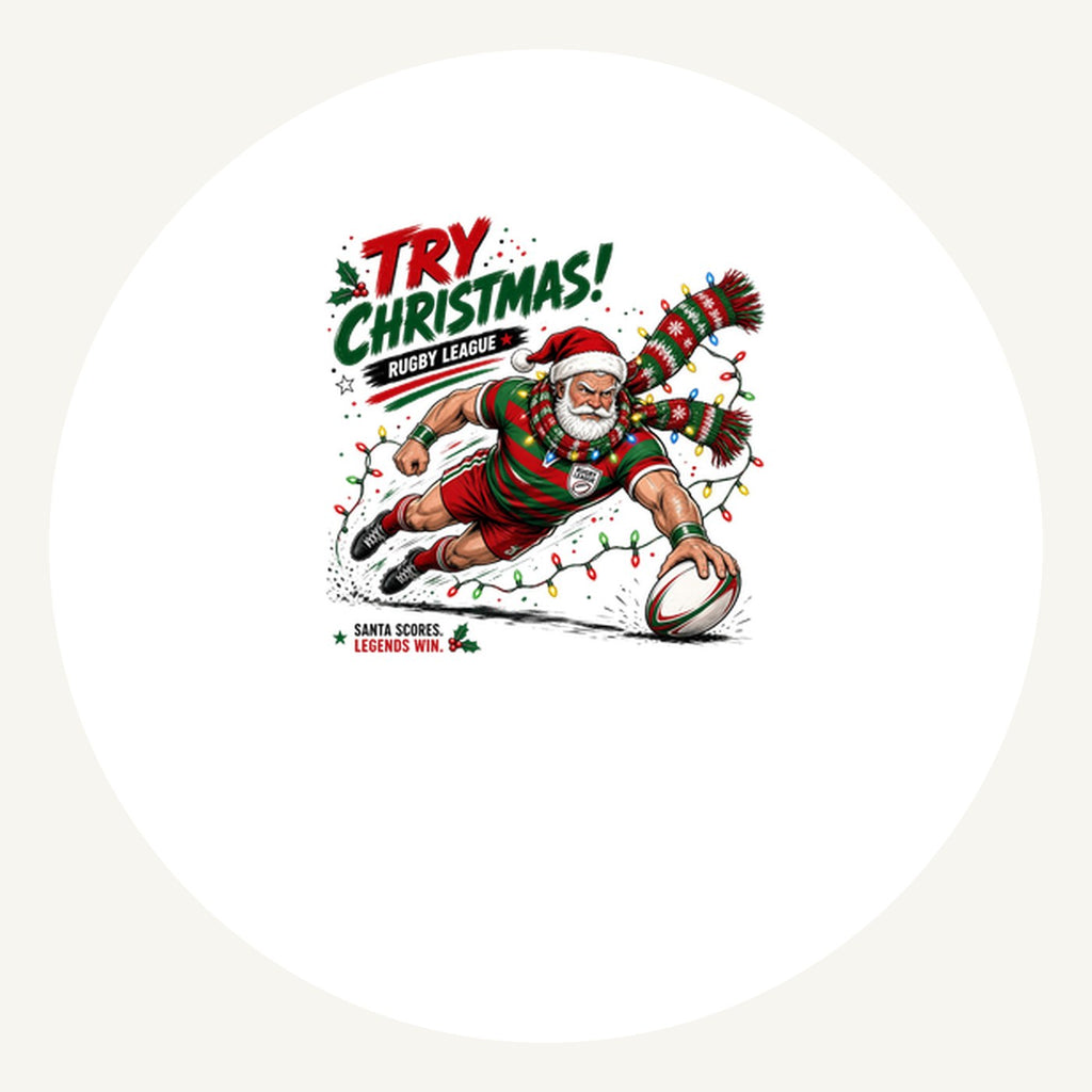 Santa Scores A Try Personalised Pewter Christmas Ornament