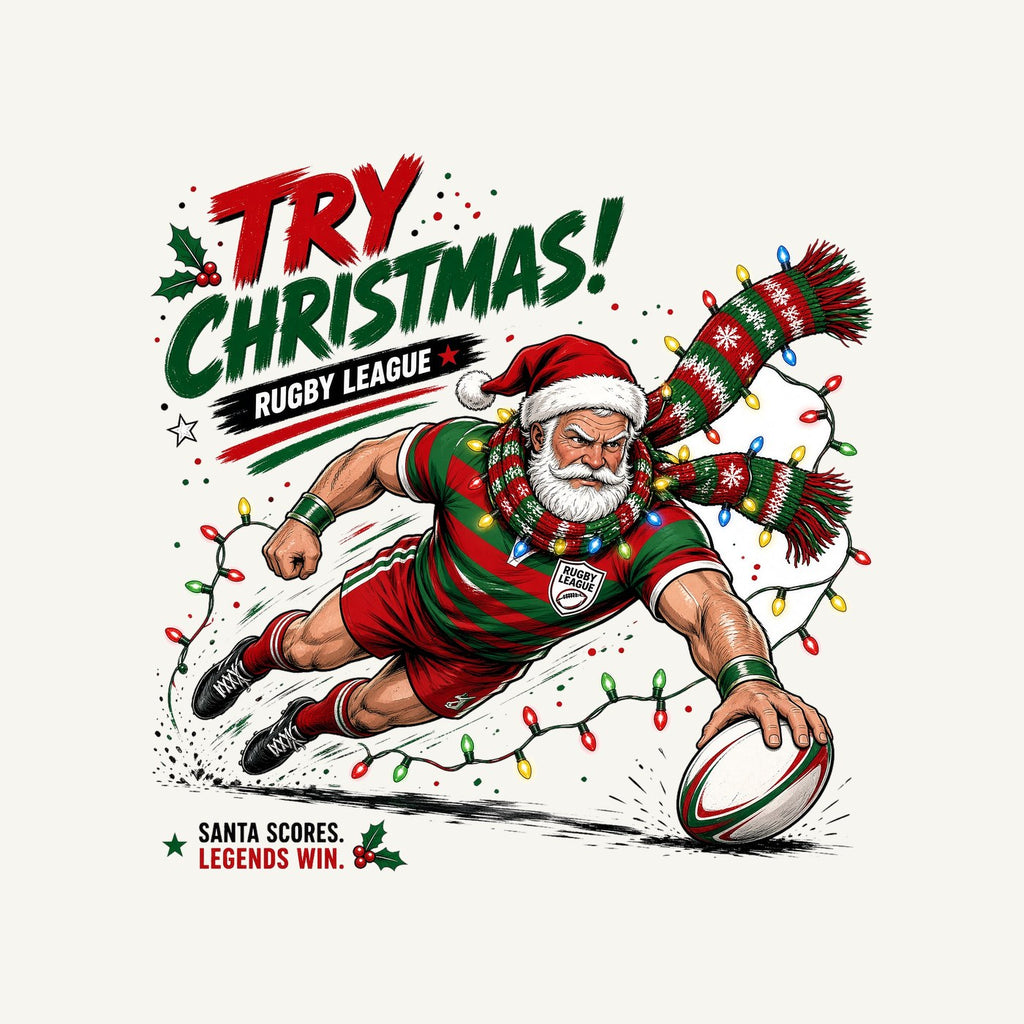 Santa Scores A Try Personalised Santa Sack